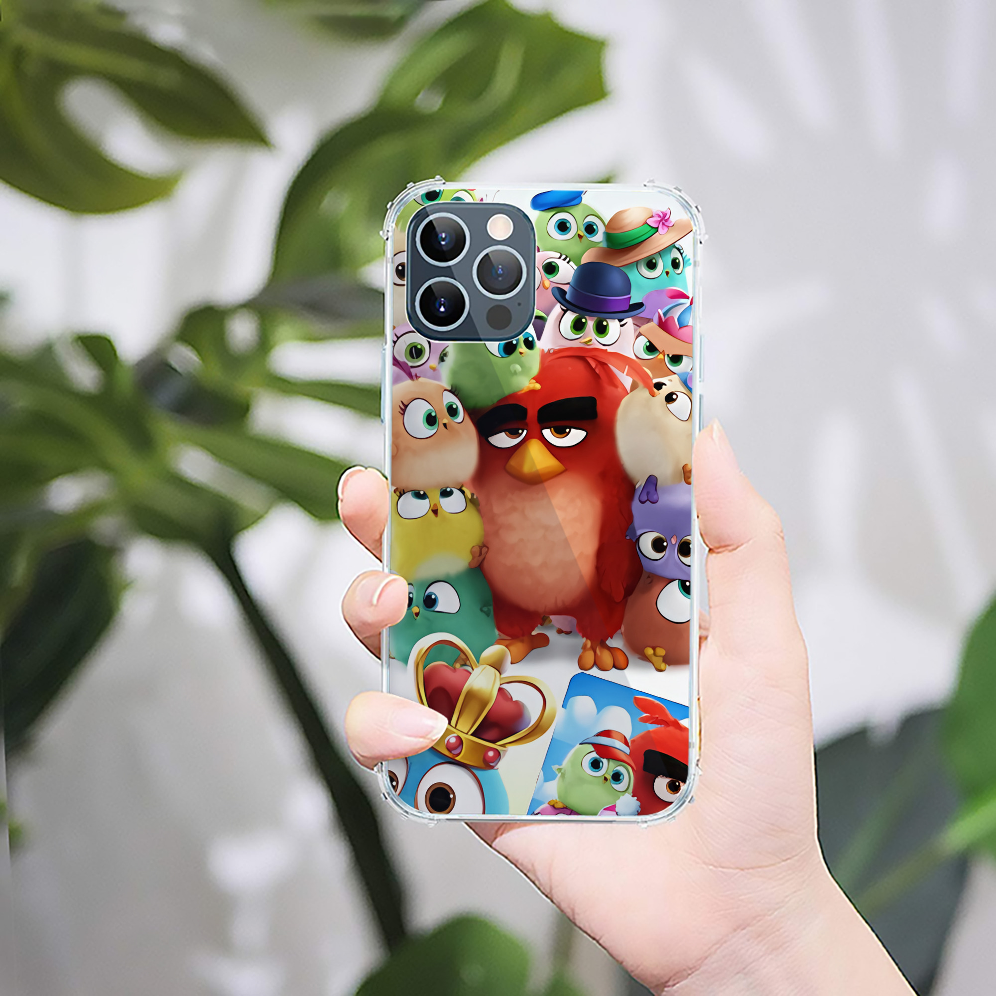 （画像用） Angry Birds アングリーバード 【iPhone 12シリーズ対応】透明スマホケース（クリアソフトケース）